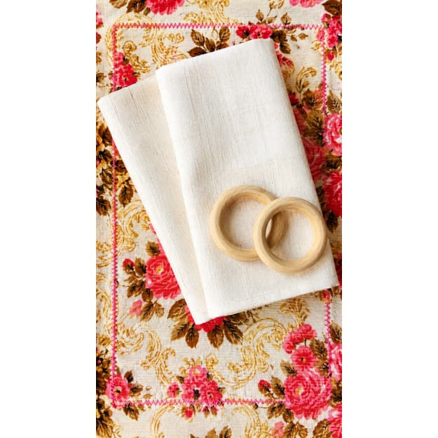 Jogo americano com guardanapo e anel | Kit mesa posta completo | Jogo americano floral | Jogo americano arabesco