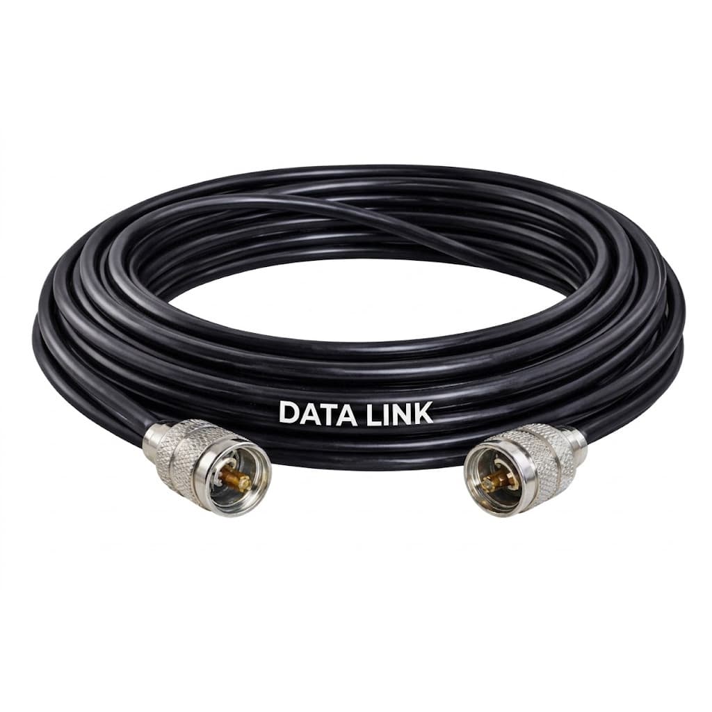 KIT Cabo Coaxial Rg58 95%m Data Link  Px 2 Conector Soldado 5m