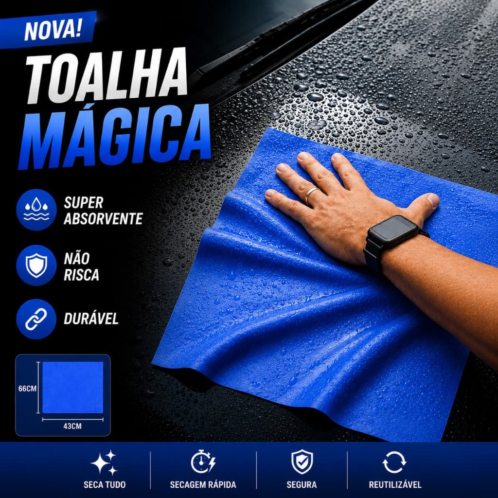 TOALHA MÁGICA SUPER ABSORVENTE