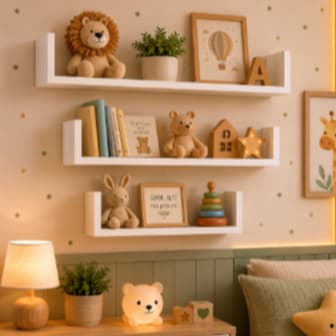 Kit 3 Prateleiras U Decorativas Brancas Nichos Modernos Sala Quarto Escritório Loja