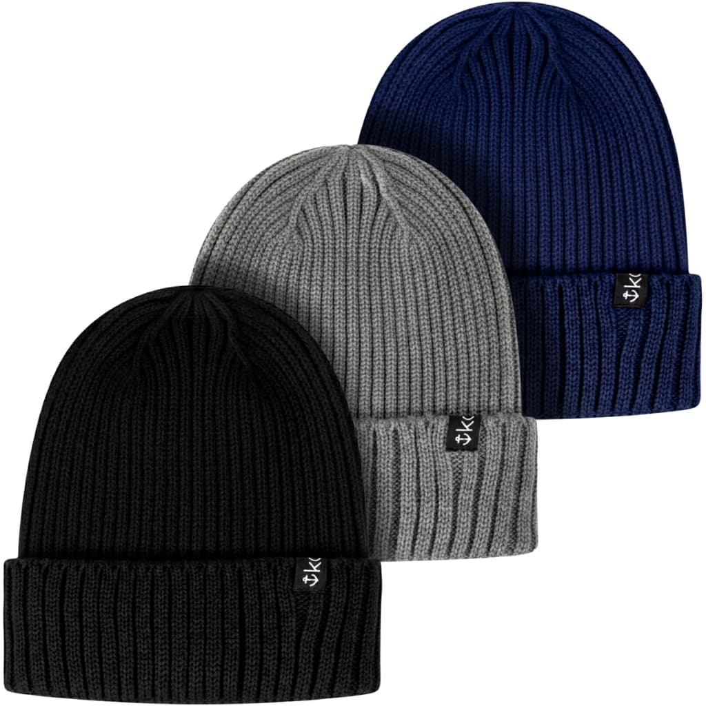 Kit 3 Gorros De Frio Lã Canelada Sailor Marinheiro Envio Imediato Toucas Frio Gorro Inverno Quente