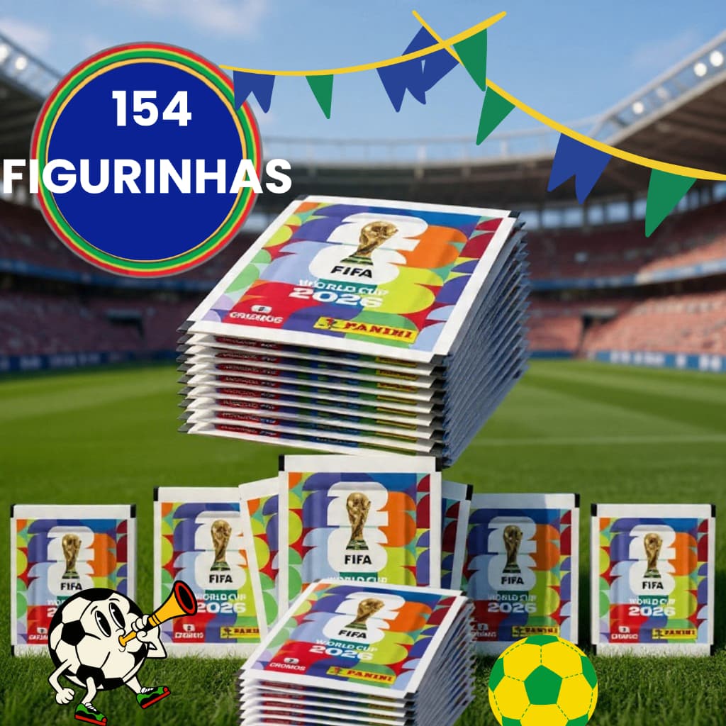 Kit 98 Figurinhas Copa Do Mundo 2026 - (22 PACOTINHOS) -Oficial Panini
