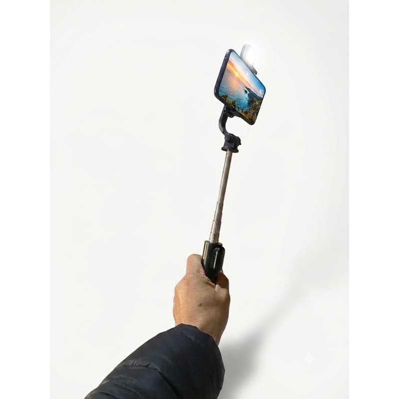 Tripé de Selfie Portátil com Tripé e Controle Remoto - Preto, Dobrável, 360° Rotação