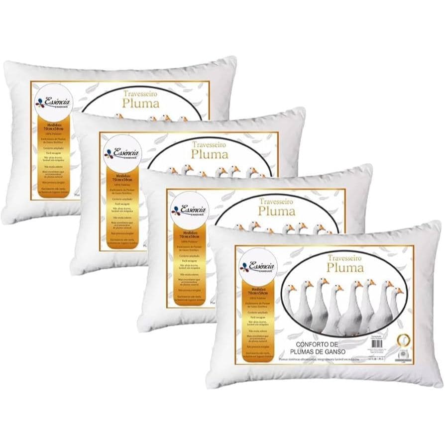 Travesseiro Premium Pluma de Ganso 50x70 cm – Antialérgico e Ultra Macio