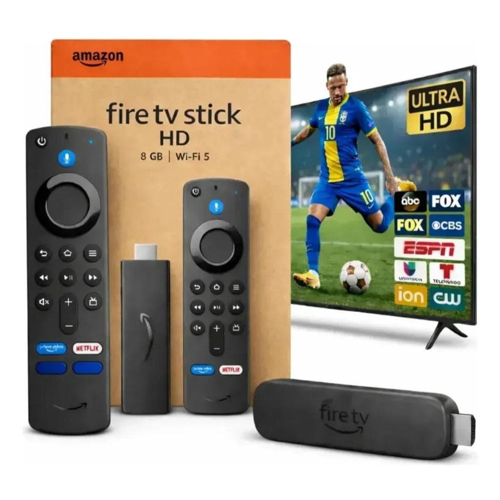 Stick 4K Ultra HD Sistema Android- 128GB+8GB, Controle por Bluetooth, Wi-Fi 5G, HDMI