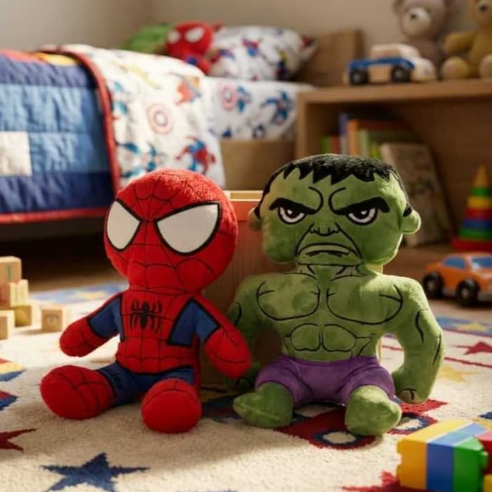 Boneco de Pelúcia Homem-Aranha e Hulk Heróis  Antialérgico Decoração de Quarto