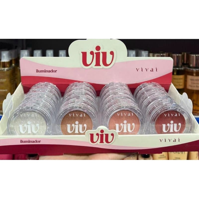Iluminador Blush Vivai Paleta com 6cores (variações)
