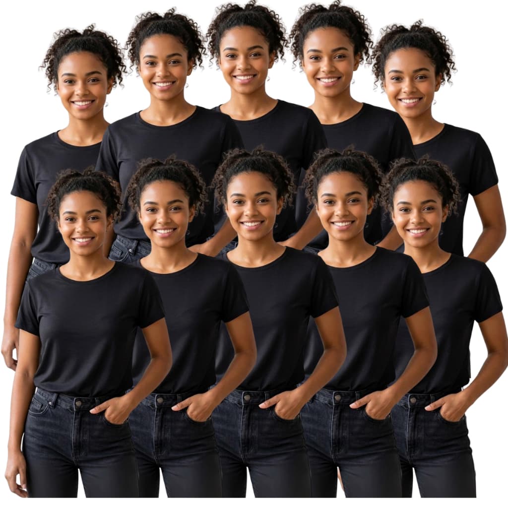 Lote Com 10 Camisetas Feminina Básica Lisa Preço De Fábrica Revenda