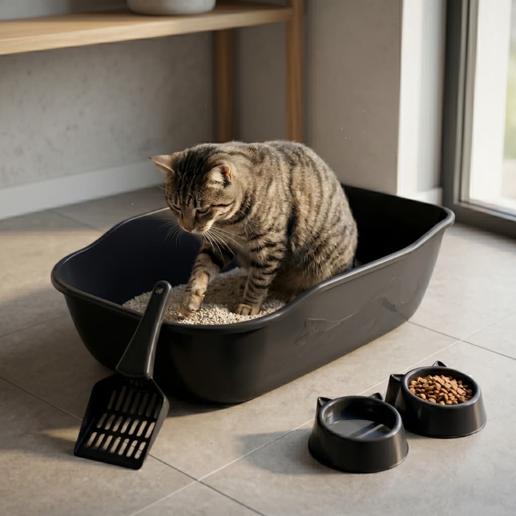 Caixa de Areia Bandeja Higiênica para Gatos Single Durapets
