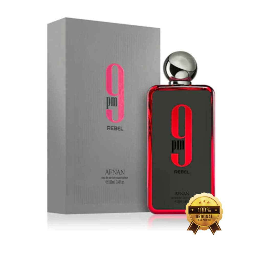 Perfume 9PM Rebel Afnan EDP 100ml Original Lacrado Unissex Fragrância Longa Duração Envio Imediato
