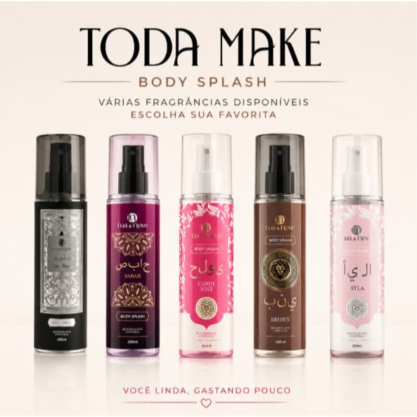 Body Splash Lua e Neve Alta Fixação Inspiração Árabe