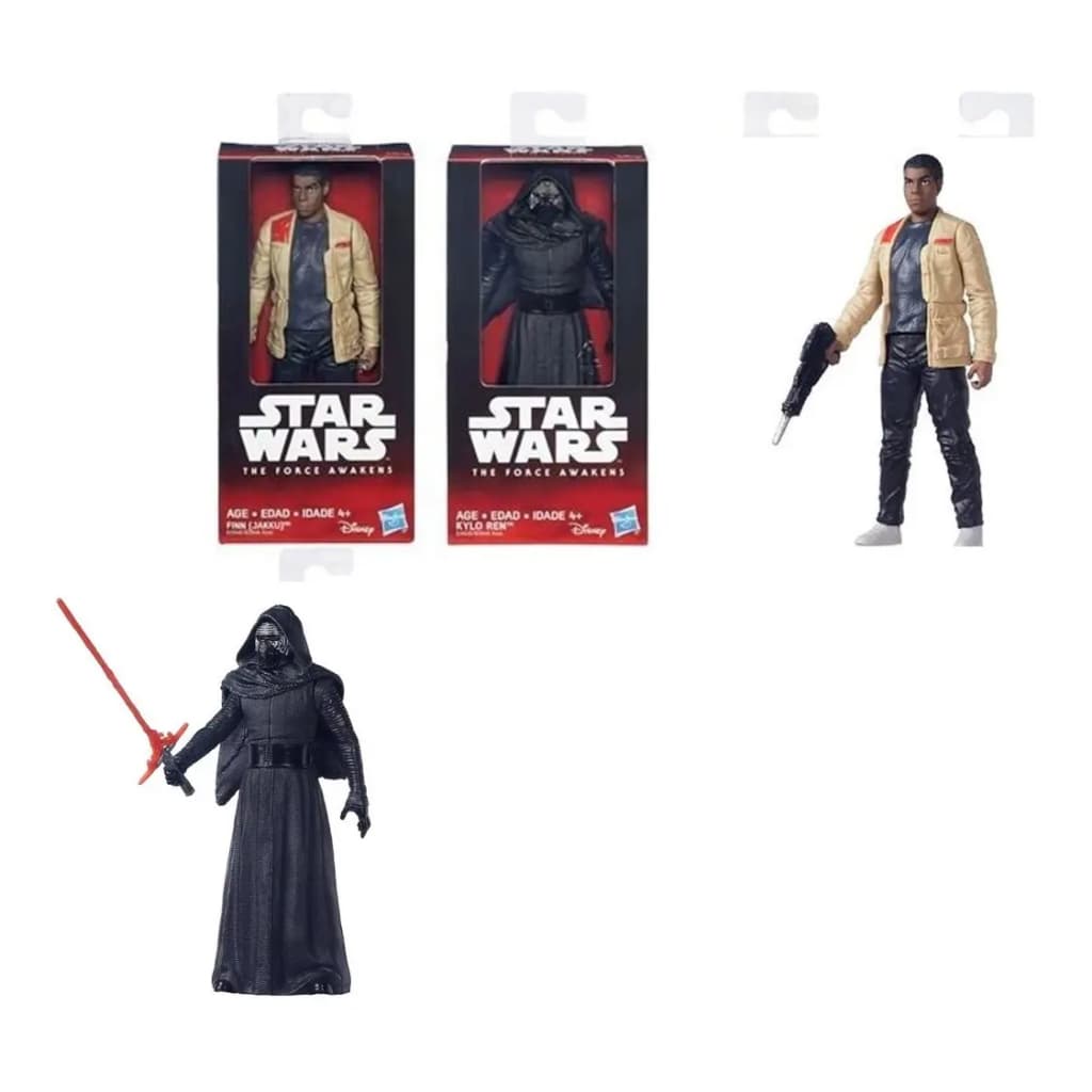 2 Action Figures Bonecos Star Wars Hasbro - Finn / Kylo Renn