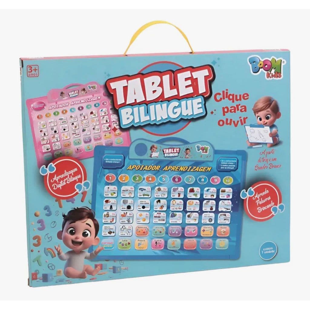 Tablet Interativo Infantil Bilíngue Brinquedo De Crianças Educativo menino menina presente