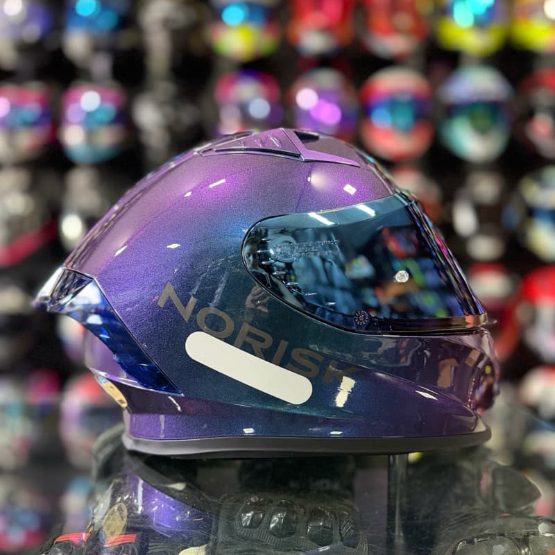 CAPACETE NORISK FLOW MONOCOLOR AZUL ( 2 VISEIRAS )