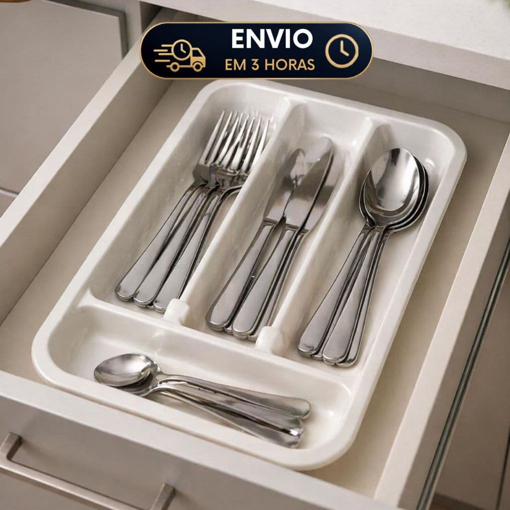 Organizador de Gaveta para Talheres – 4 Divisórias