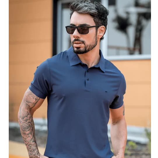 Camisa Gola POLO Masculina Básica Algodão Piquet Lisa Uniforme