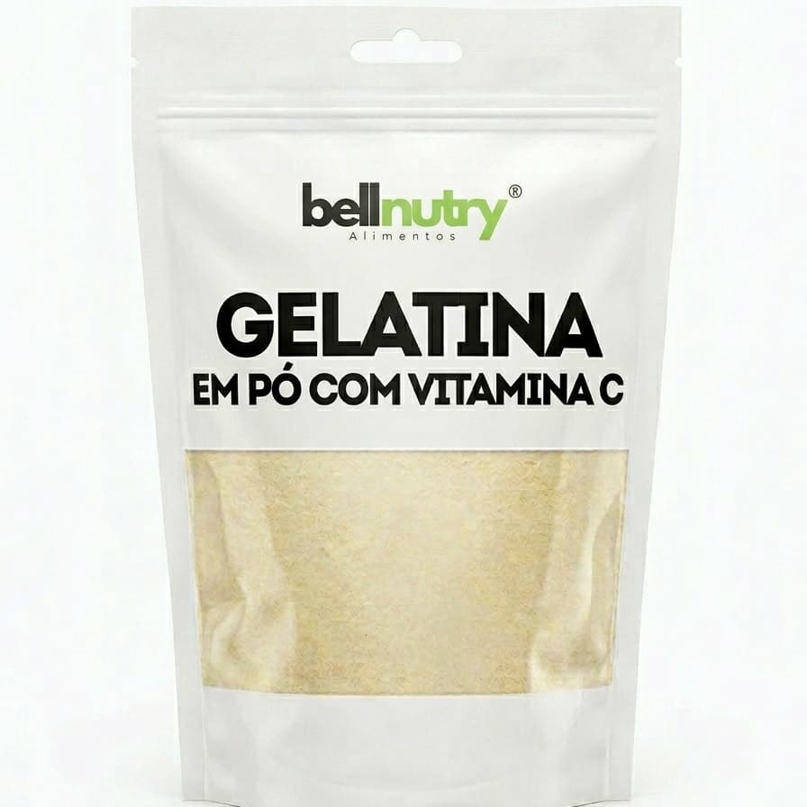 Gelatina com Vitamina C Sem Sabor Artificial BellNutry Enriquecida  100g