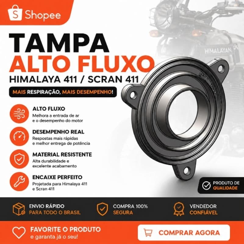 STAGE 2 Hi Flow Tampa Filtro Alto Fluxo Himalaya 411 / Scram 411