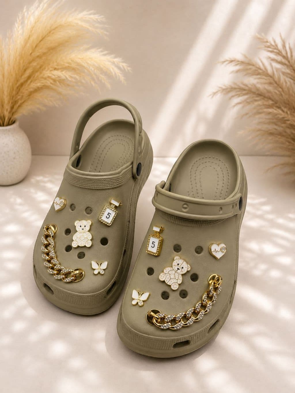 ✨ Babuche CLUFF GLIMMER com Bottons | Sandália FLY Feminina 100% EVA Original 💖👡