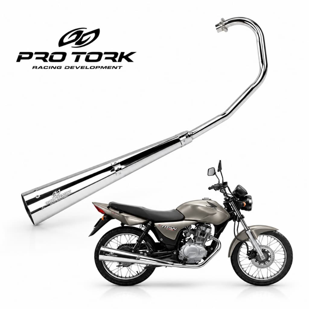 Escapamento Modelo Original Titan 150 Es/Ks 2004 A 2008 Pro Tork