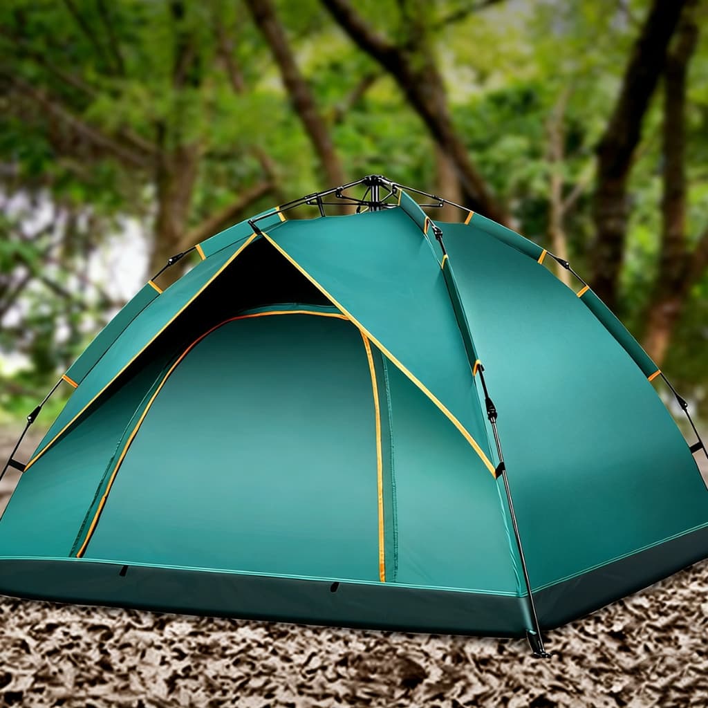 Barraca Camping Automática Impermeável 2-5 Pessoas Iglu Familiar Acampamento Grande Varanda