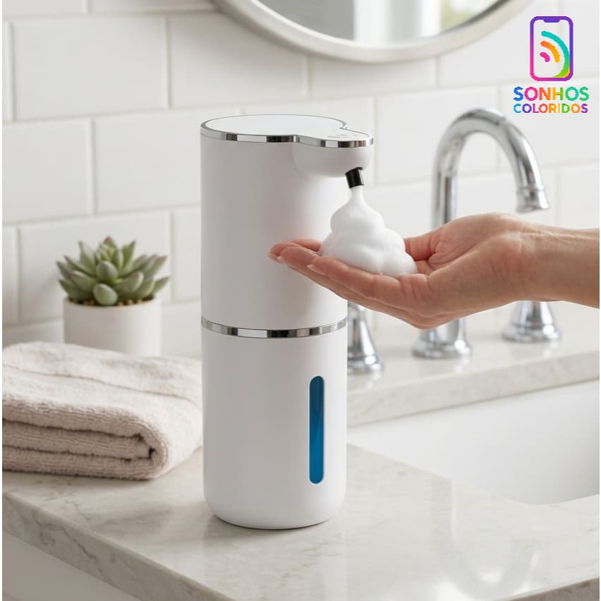 Saboneteira Dispenser Automático Sensor Infravermelho Para Sabonete Líquido Detergente Pratico E Higienico