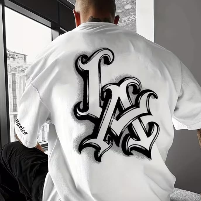 Camiseta Los Angeles LA Masculina Estampa Costas Streetwear Casual Manga Curta