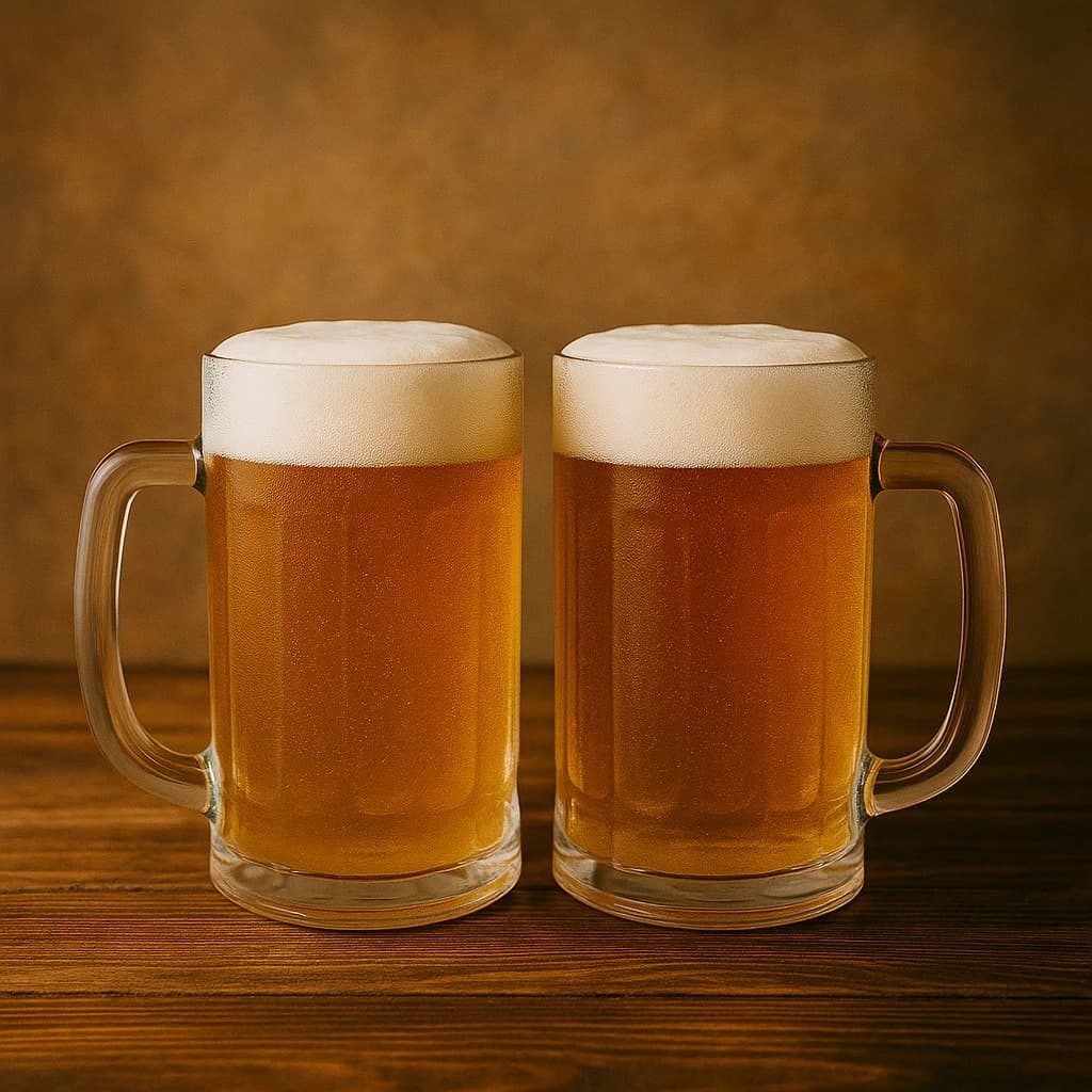 KIT 2 Canecas 390ML de Vidro Chopp Conjunto de Caneca Bar Restaurante Transparente Clink