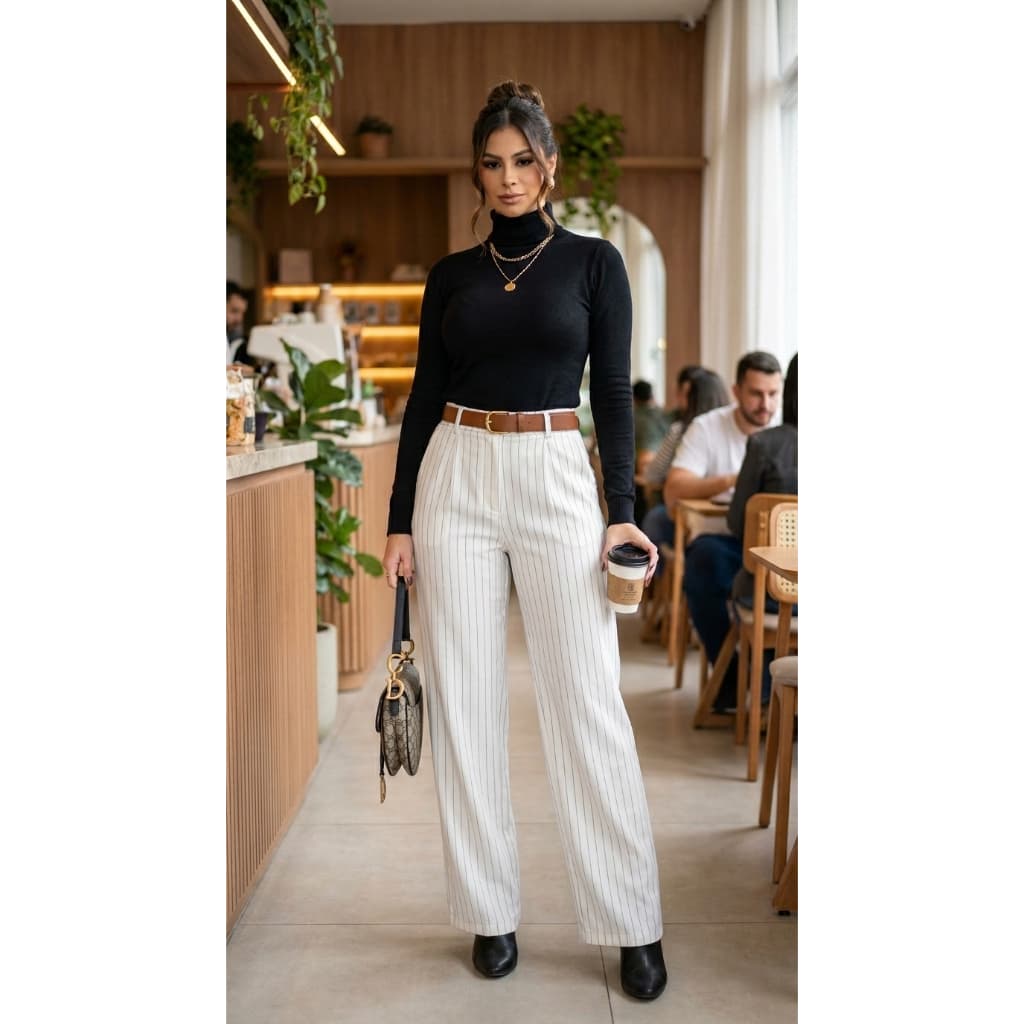 CACHARREL GOLA ALTA PLUS SIZE FEMININA TECIDO VISCOLYCRA TAMANHO 54