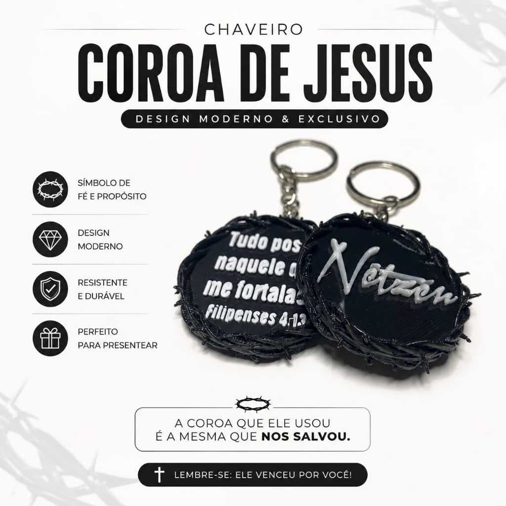 Chaveiros Cristão Personalizado para Instagram e WhatsApp