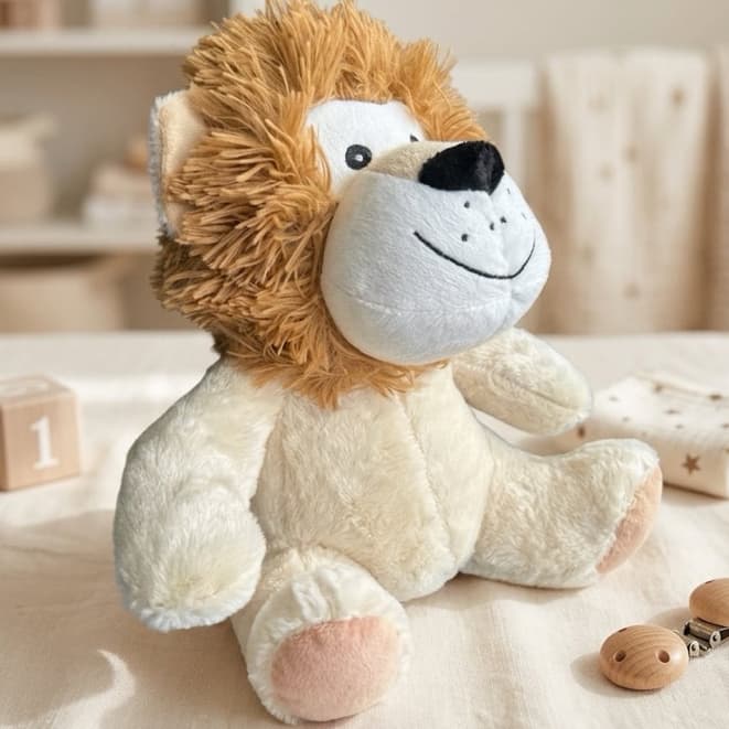 Leão de pelúcia 30 cm safari macio brinquedo infantil decoração fofa para quarto de bebê