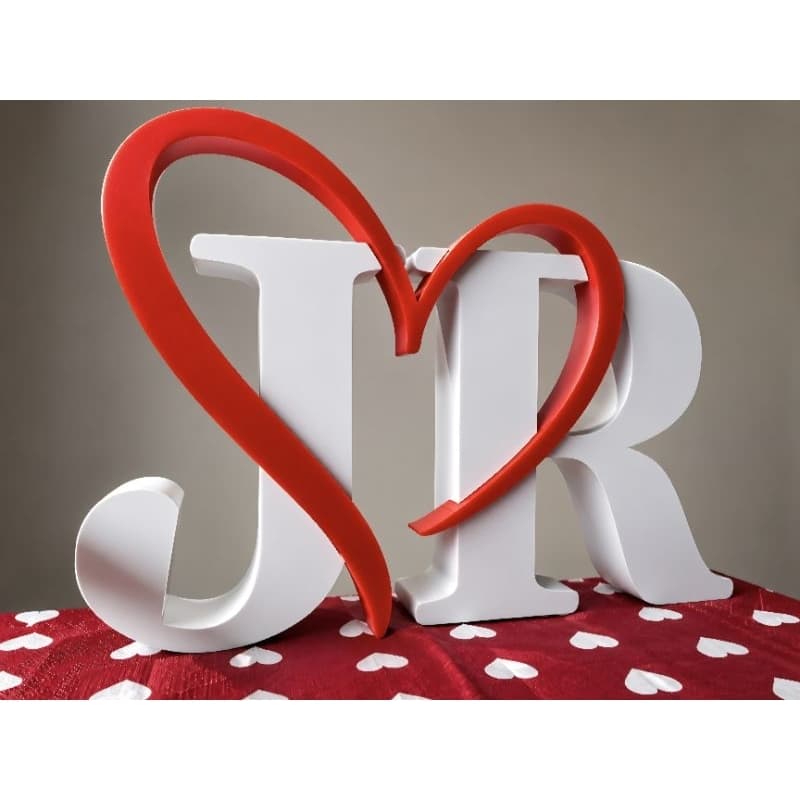 Letras com Coração- Decoração-letreiro para Decoração