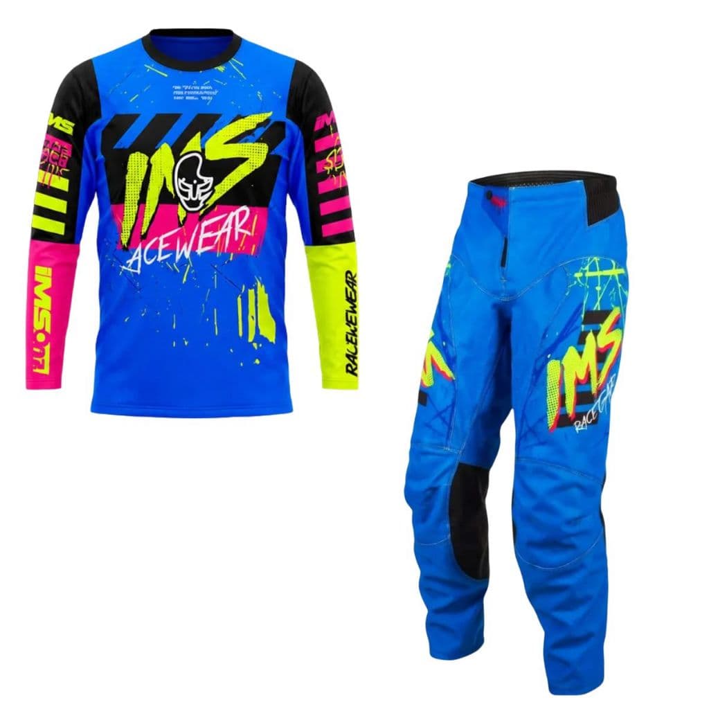 Conjunto IMS Splash Azul Enduro/Motocross
