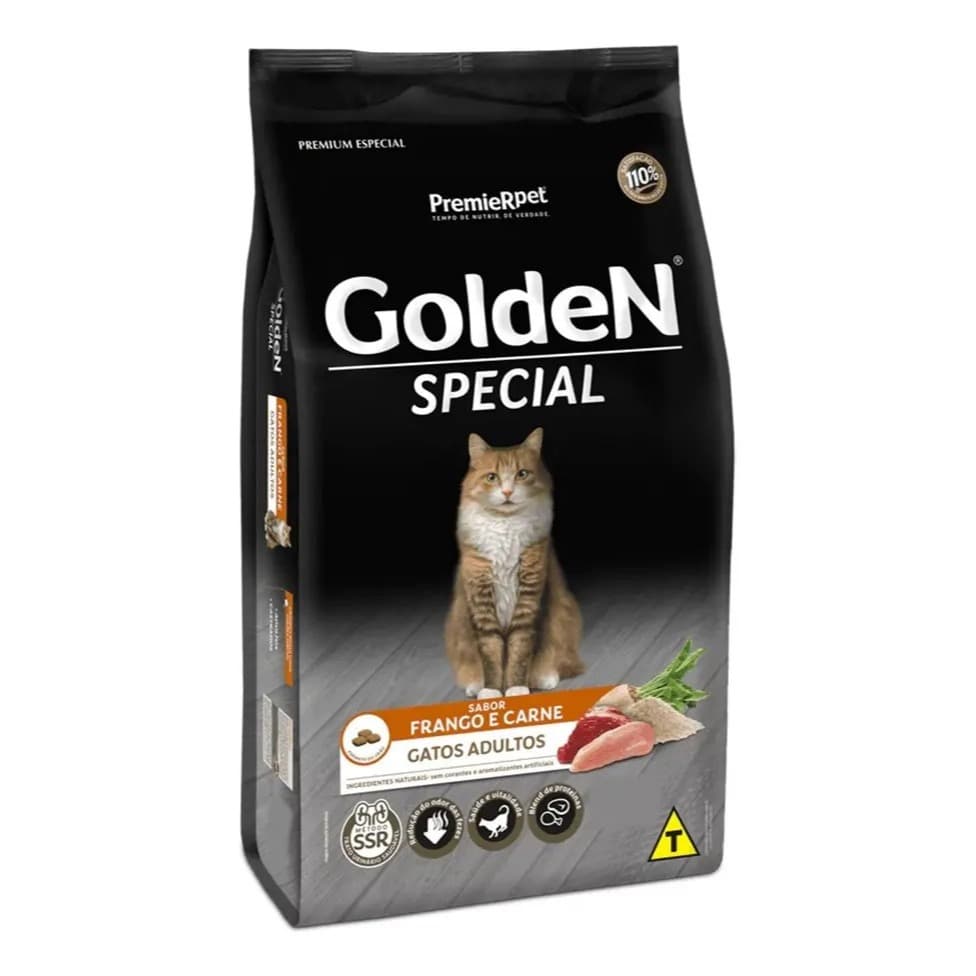 Ração Golden Special Para Gatos Adultos Frango E Carne 10kg