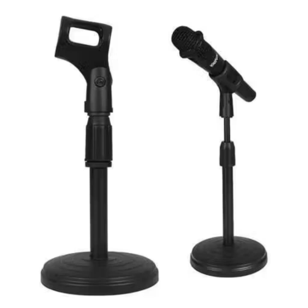 Suporte Microfone De Mesa  Pedestal Universal Articulado Cachimbo Radio Podcast