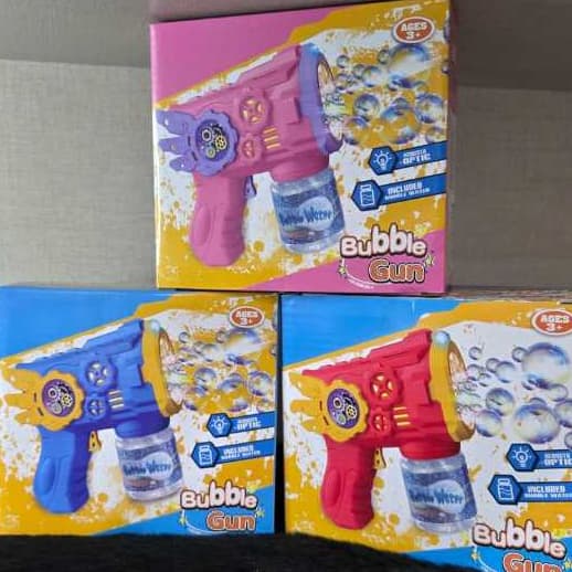 PISTOLA DE BOLHAS DE SABÃO AUTOMÁTICA  - DIVERSÃO GARANTIDA