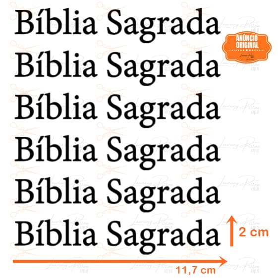 Adesivo TERMOCOLANTE para personalização de lombada de capa de bíblia - Filme de recorte