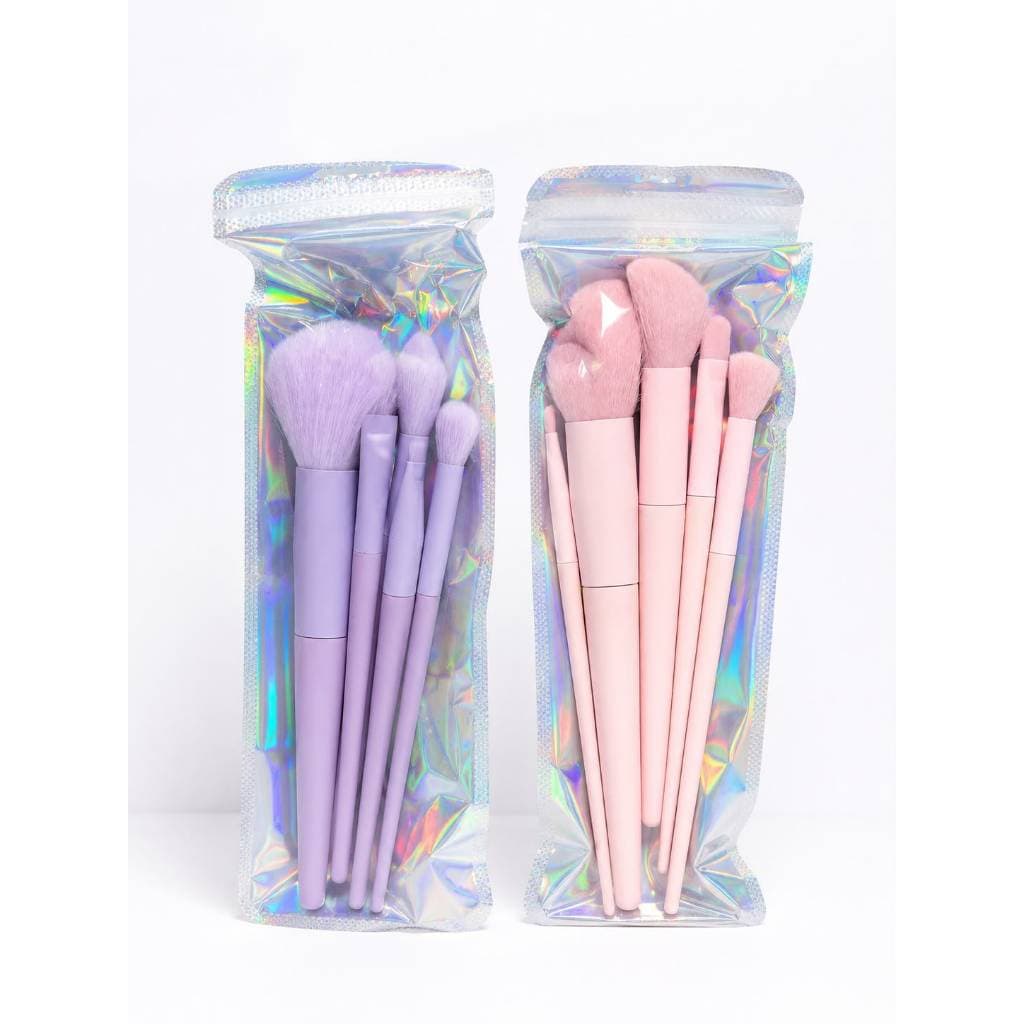Kit de Pincéis para Maquiagem 5 Peças Macios Profissionais para Base Pó Blush Sombra