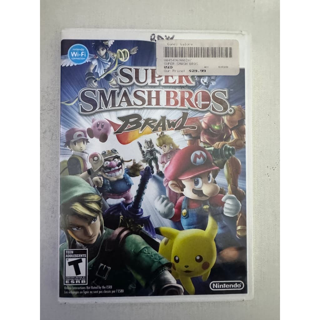 Super Smash Bros Brawl Nintendo Wii Mídia Física envio Imediato