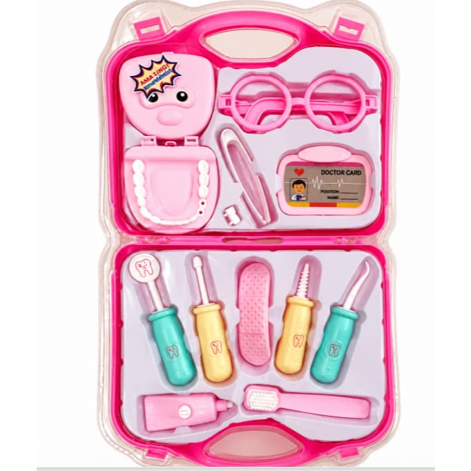 Brinquedo Infantil Maleta Grande Dentista Com Boca