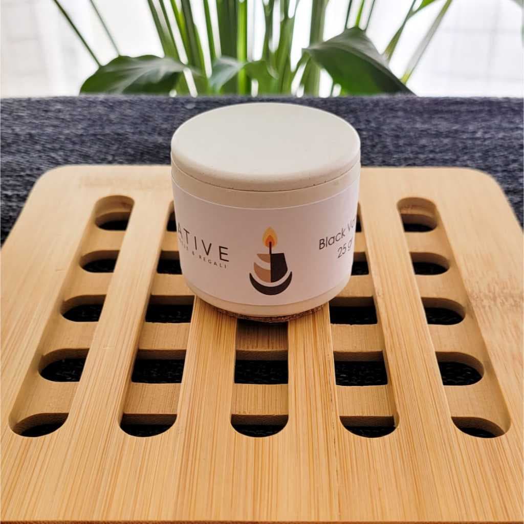 Vela Aromática Black Vanila 25g - Pote de Concreto Artesanal - Vela Decorativa - Minimalista - Vela Artesanal