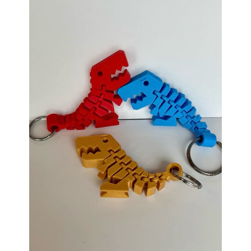 Dinossauro Brinquedo Flexível e chaveiro Engraçado Divertido Flexirex Crianças T-Rex Colorido Diversos Tamanhos