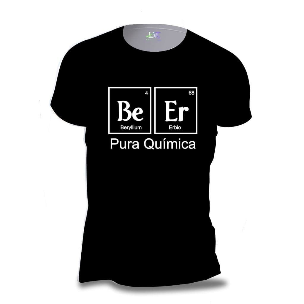 Camisa Camiseta Cerveja Beer Elemento Quimico Pura Química 100% Algodão Presente Alcool Bebida