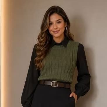 Garrafinha Colete Trança Crochê Blusinha Tricô Moda Feminina Inverno