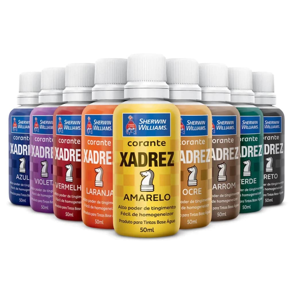 Corante Liquido Xadrez Bisnaga 50ml Para Tintas Acrilica Sherwin Williams