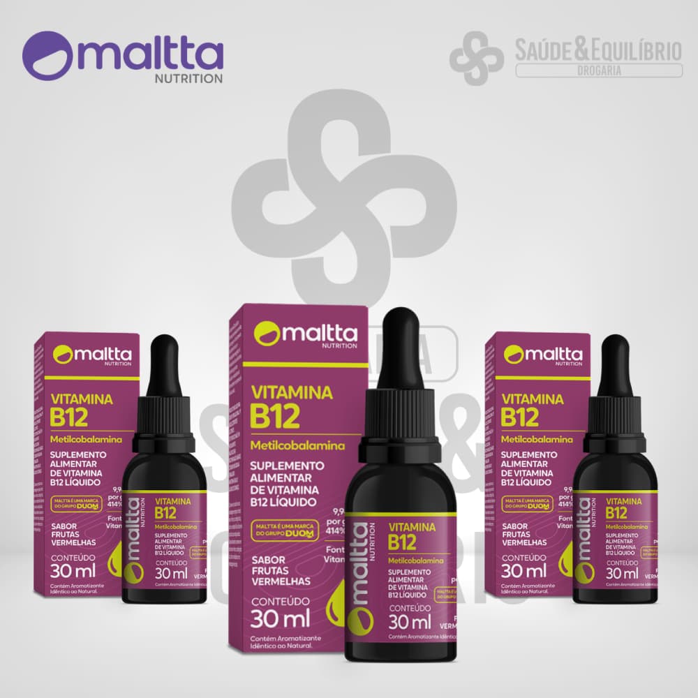 Vitamina B12 Em Gotas 30ml Metilcobalamina Maltta Nutrition Frutas Vermelhas