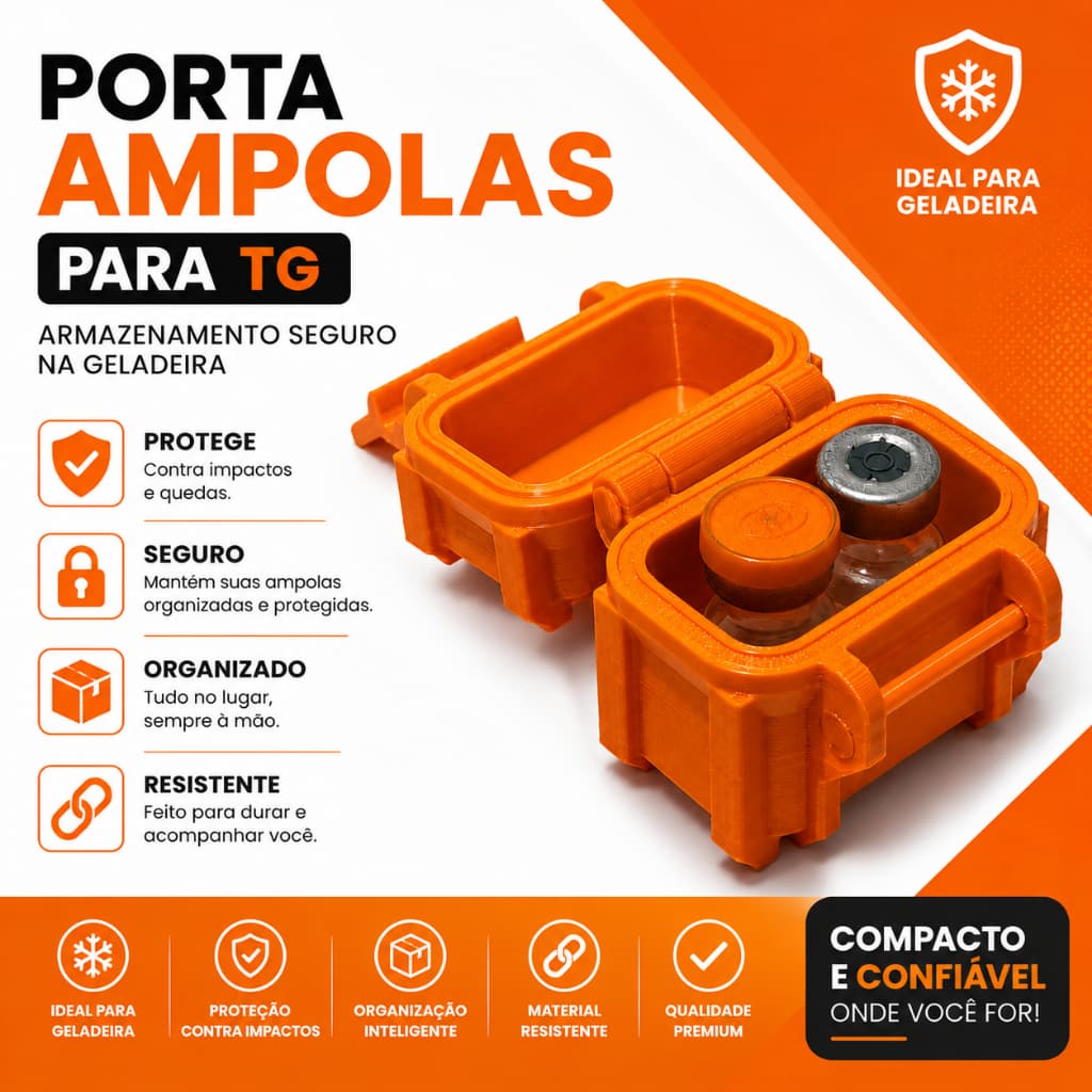 Porta Ampolas TG 3ml Para Armazenamento Em Geladeira