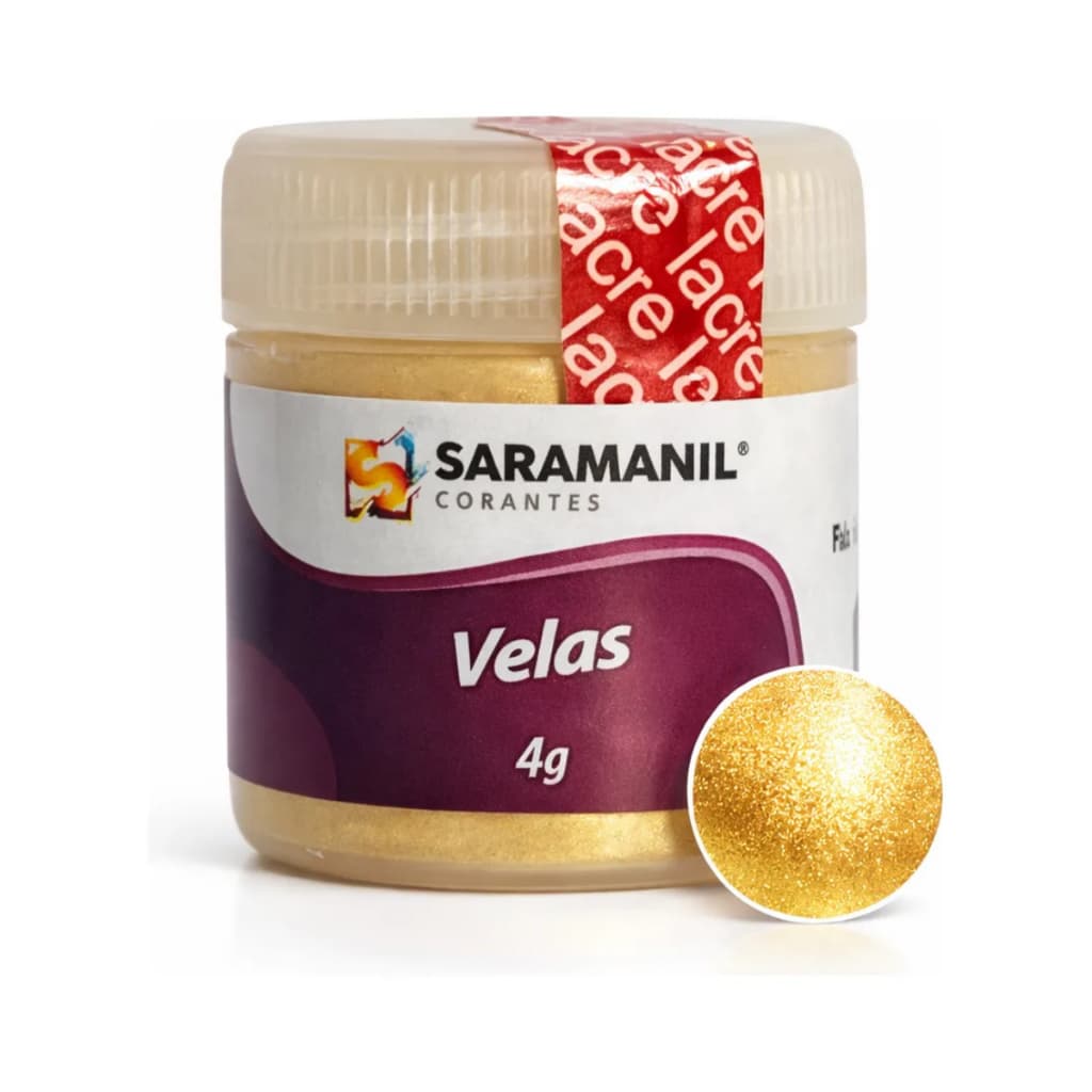 Corantes para Velas em Pó Cor Dourado Cintilante 4g Saramanil Anilina Barra Tingimento Parafina Gel
