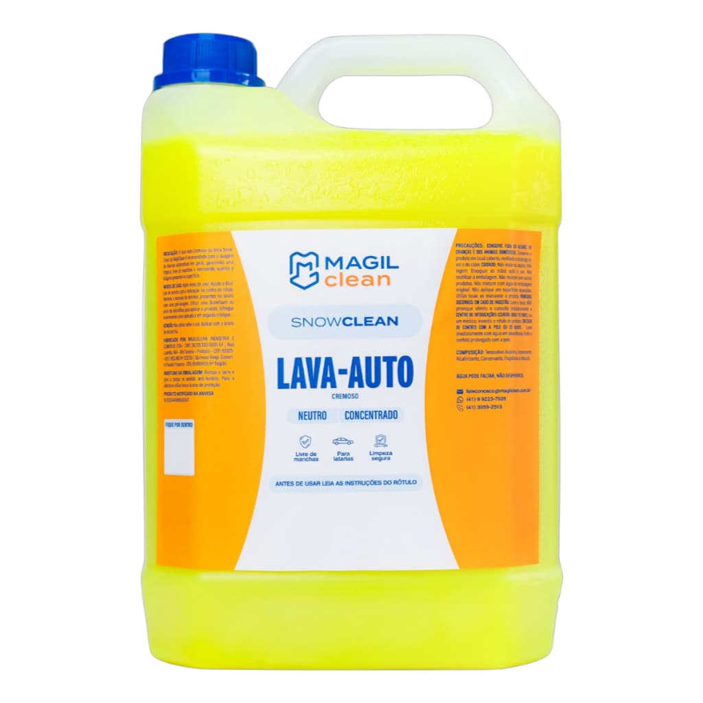 Shampoo automotivo com PH neutro e resina cristalizadora 5L - para lavagem Automotiva