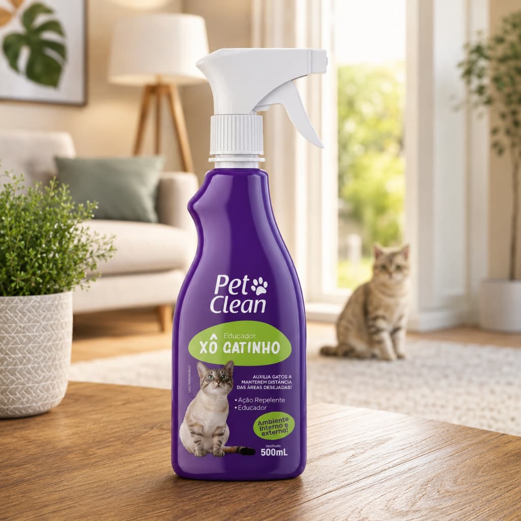 Educador para Gatos Xô Gatinho Afasta de Sofá e Móveis 500ML